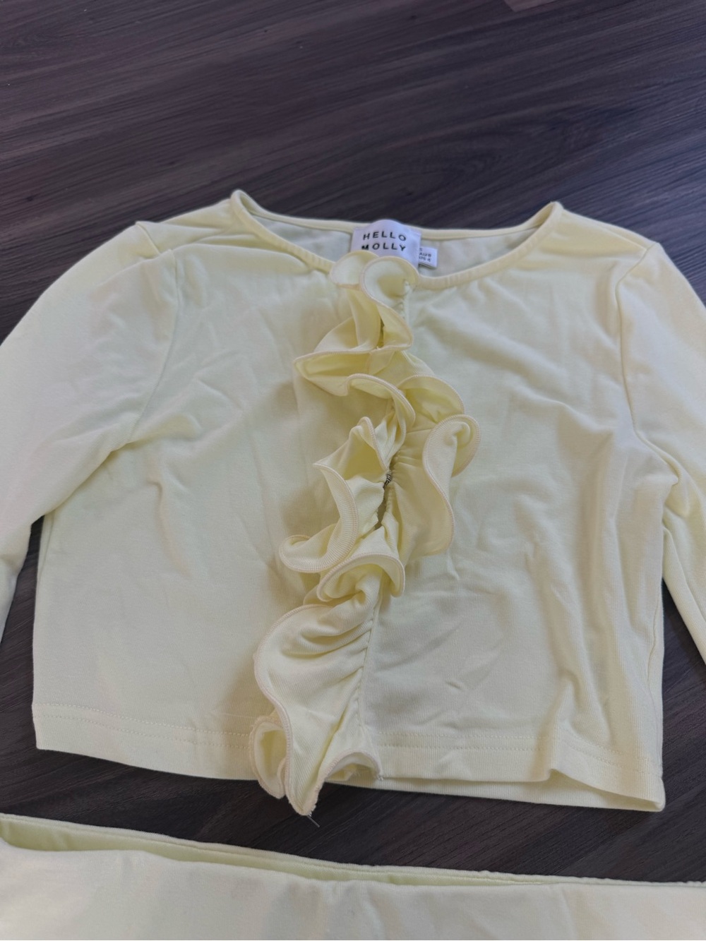 Hello Molly Butter Yellow Ruffle Two-Piece Set - Picture 2 of 4